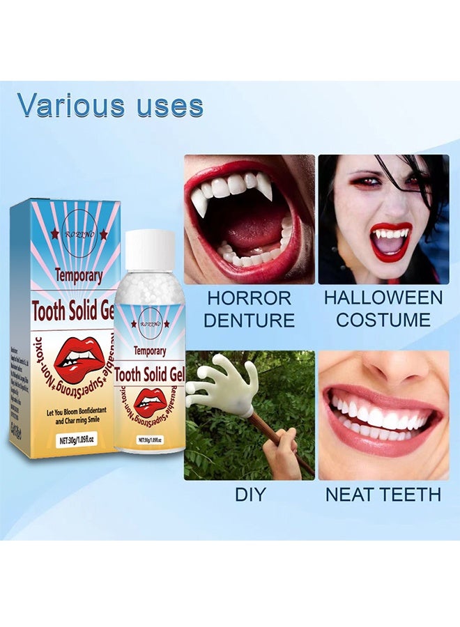 Rozino Temporary Tooth Solid Gel, Moldable Tooth Filling Repair Kit, Dental Care Kit Fixing The Missing and Broken Replacements, DIY Natural Filling Fake Teeth,Smile Confidently Again - Image 3